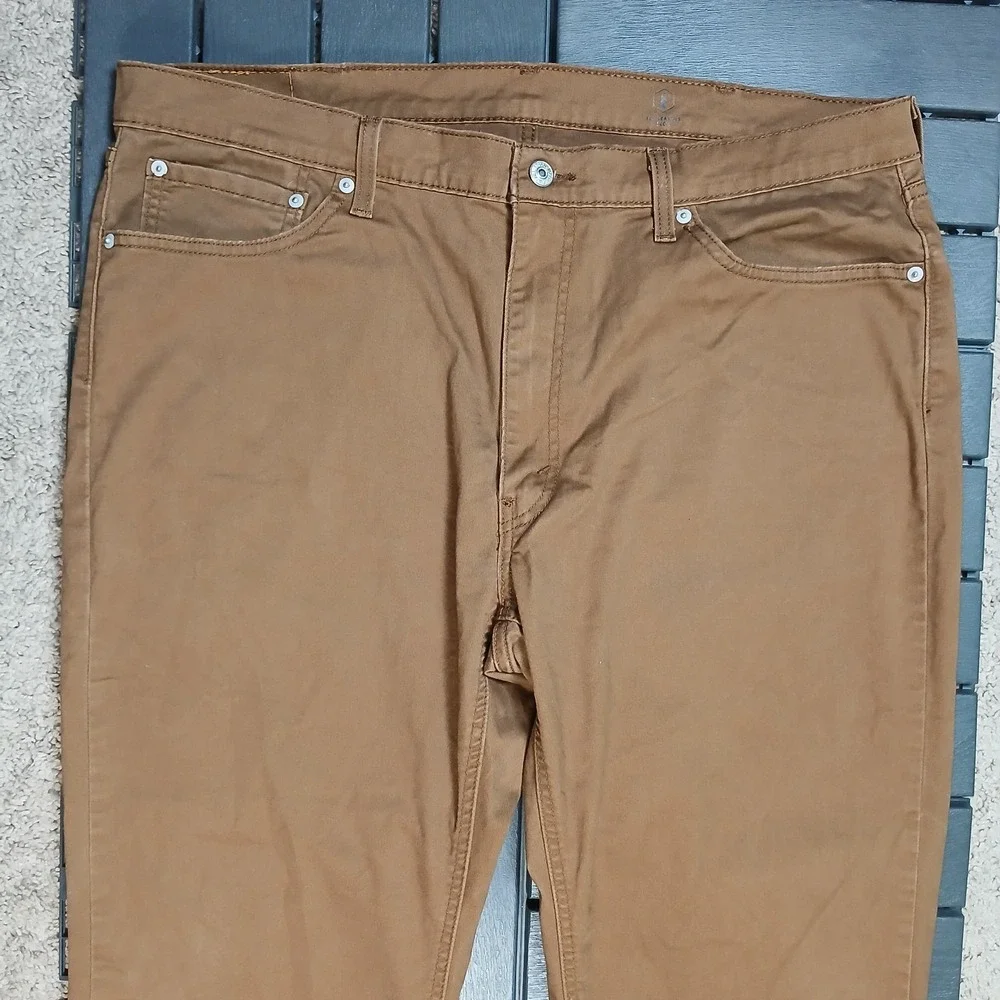 Levis 541‎ Men All Seasons Tech Pants 40X30 Brown 5 Pockets Red Tab Stretch PB83
